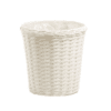 ＜鉢カバー＞柳＆ウッドバスケット-ホワイト
